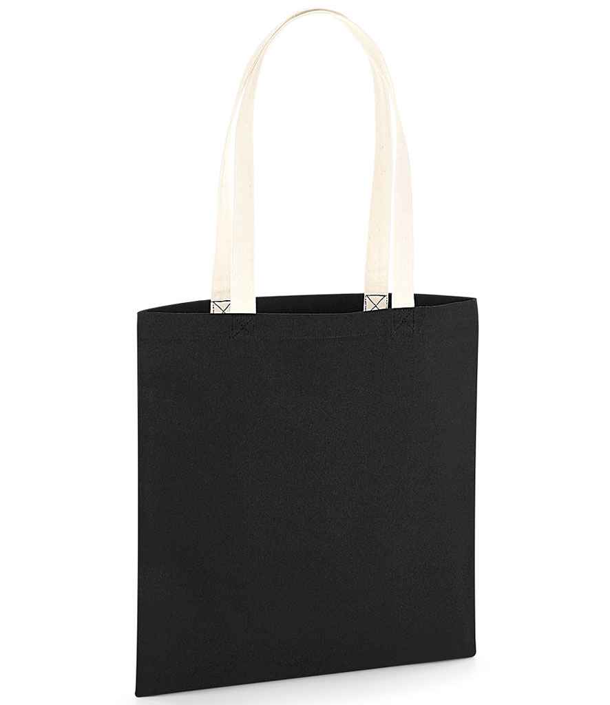 Westford Mill EarthAware® Organic Bag For Life - Contrast Handles - Black/Natural