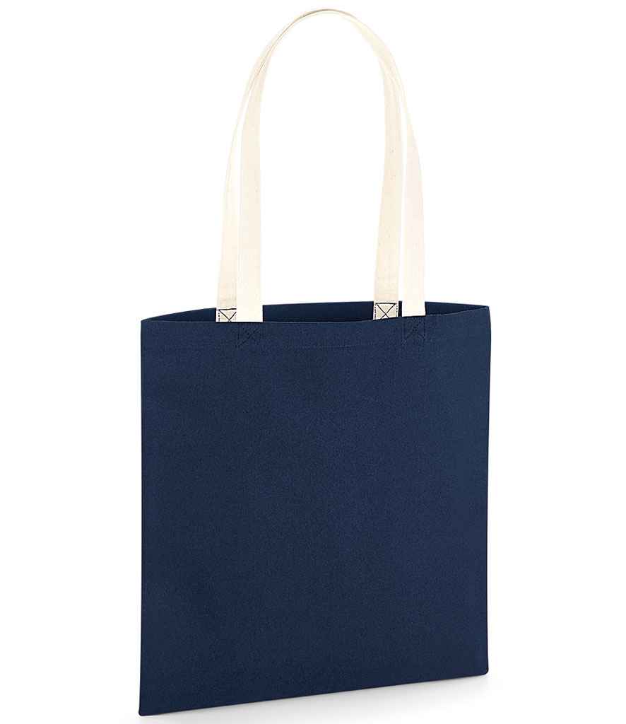 Westford Mill EarthAware® Organic Bag For Life - Contrast Handles - French Navy/Natural