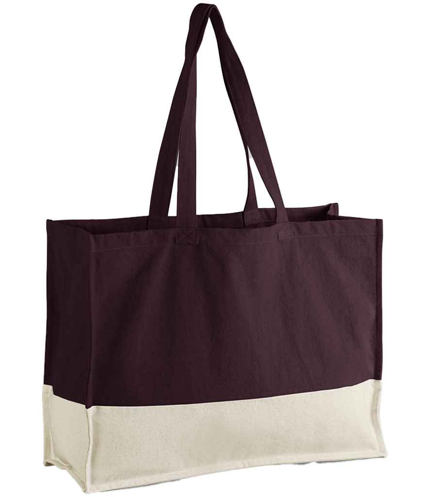Westford Mill EarthAware® Organic Contrast Shopper - Oxblood/Natural