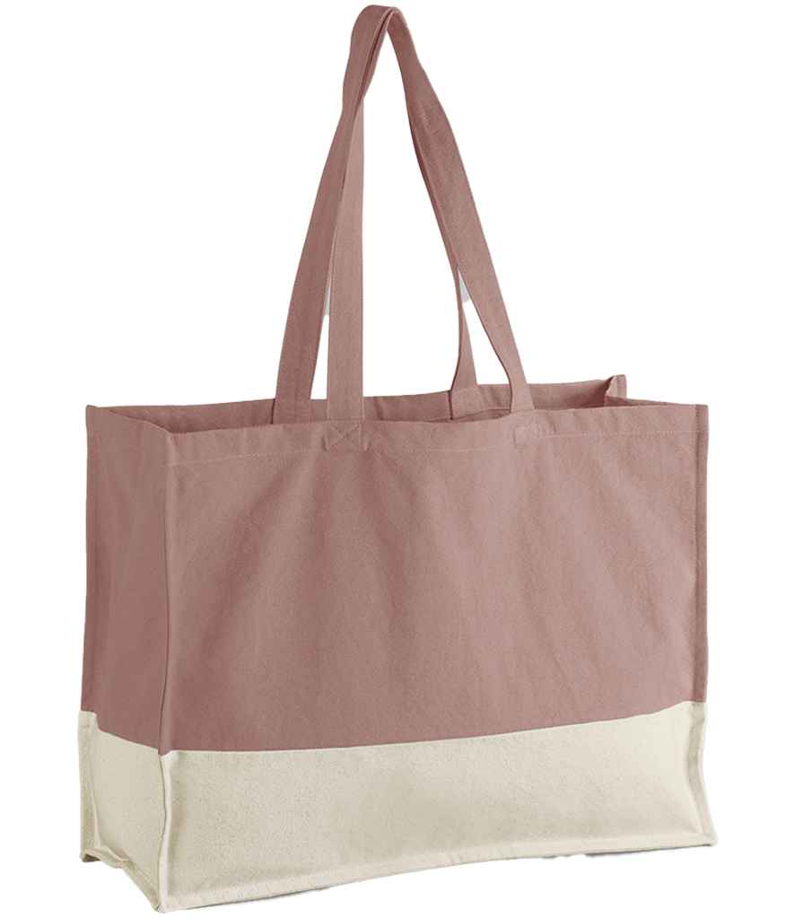 Westford Mill EarthAware® Organic Contrast Shopper - Rose/Natural