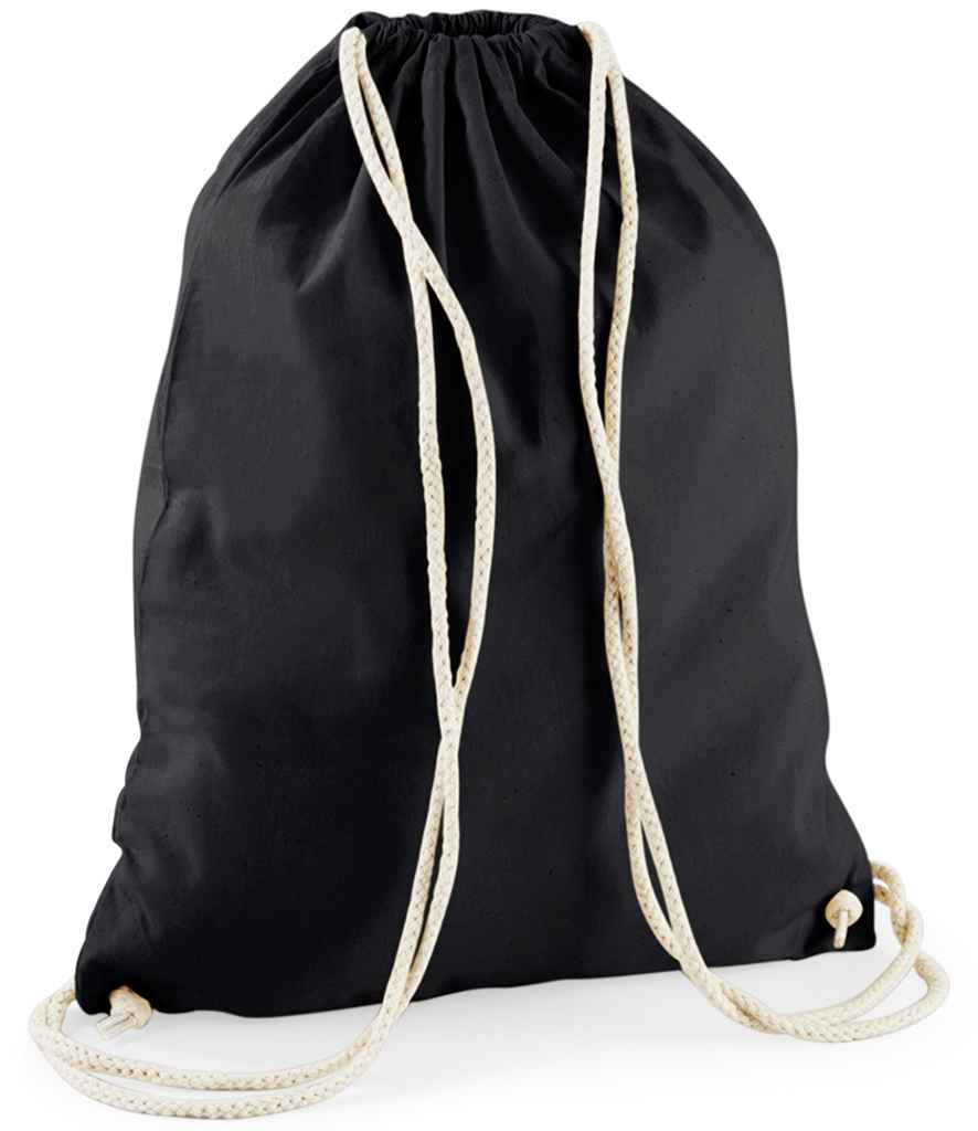 Westford Mill Recycled Cotton Gymsac - Black