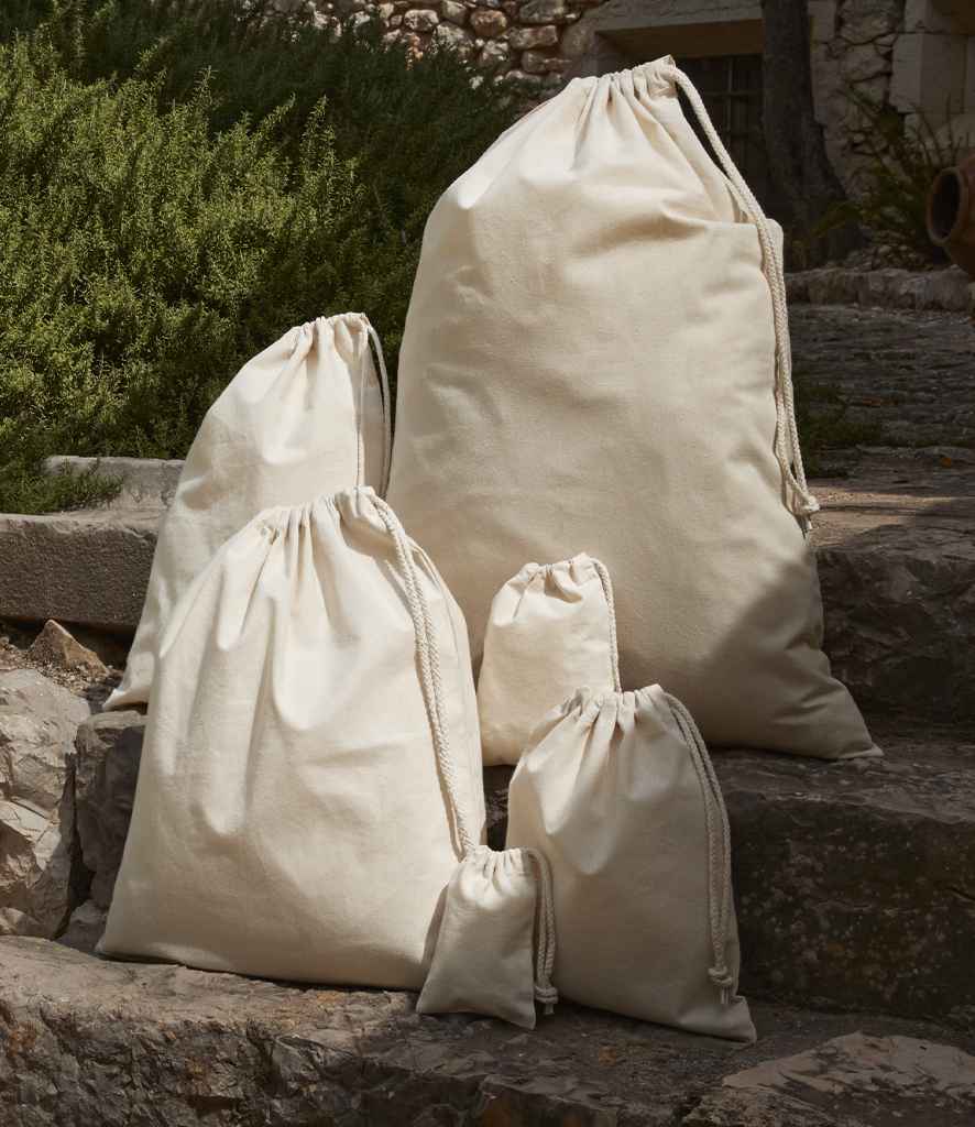 Westford Mill Recycled Cotton Stuff Bag - Natural