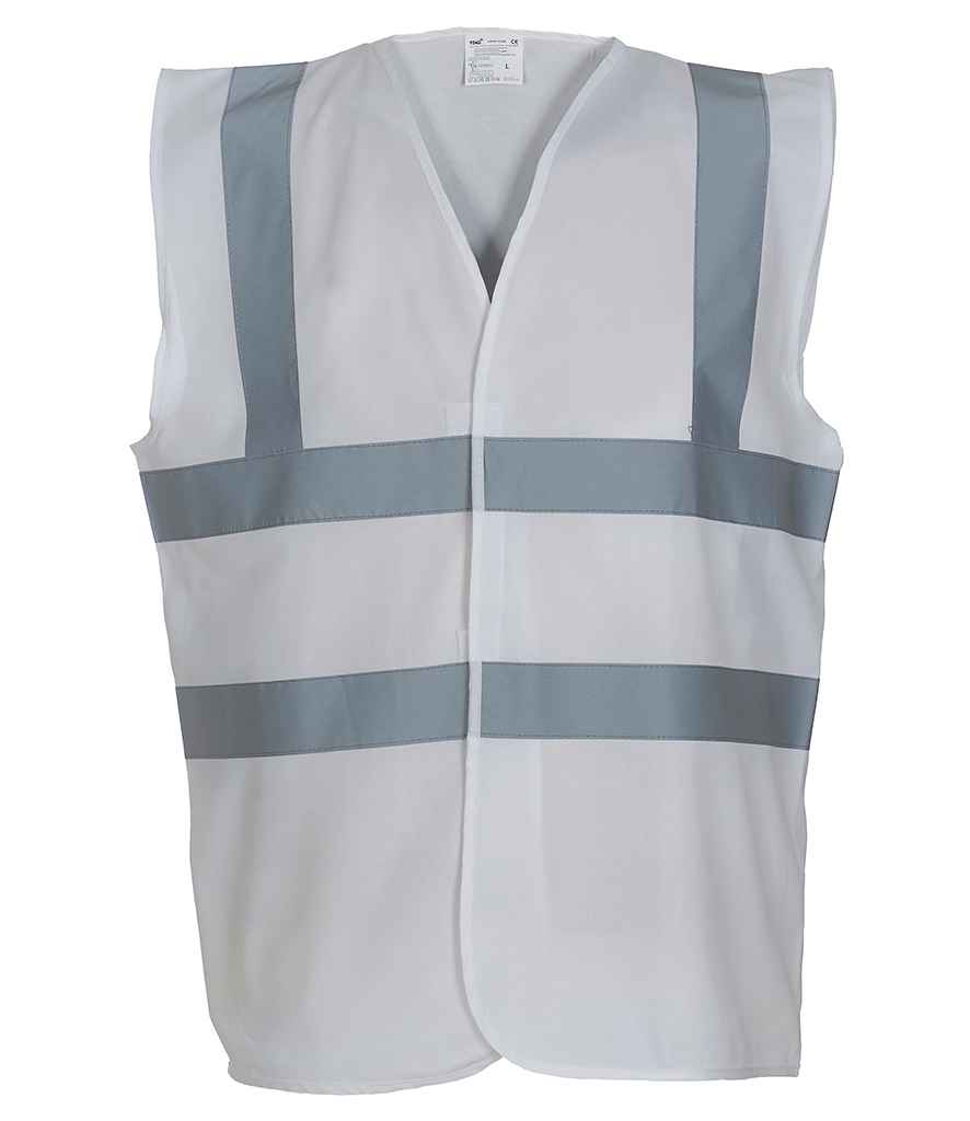 Yoko Hi-Vis Two Band and Braces Waistcoat - White