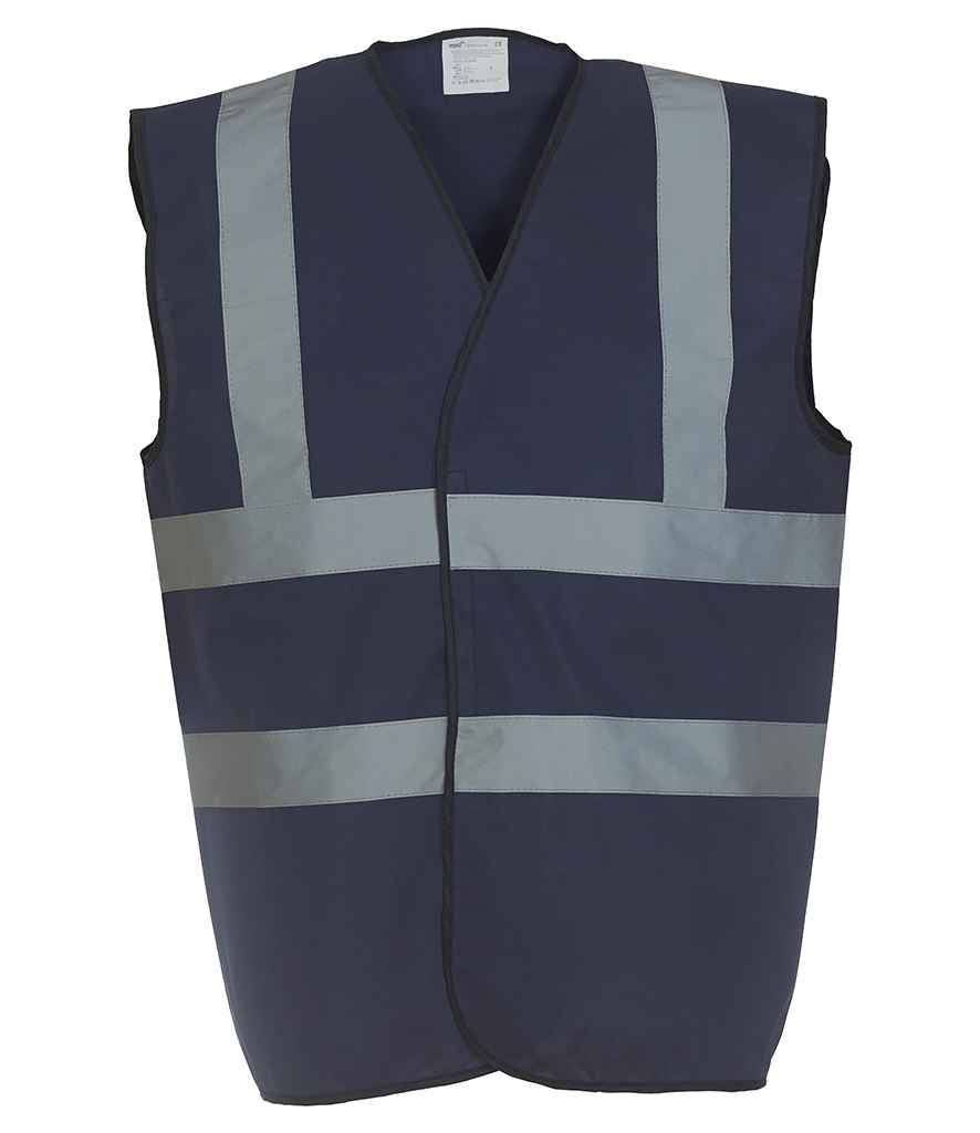 Yoko Hi-Vis Two Band and Braces Waistcoat - Navy