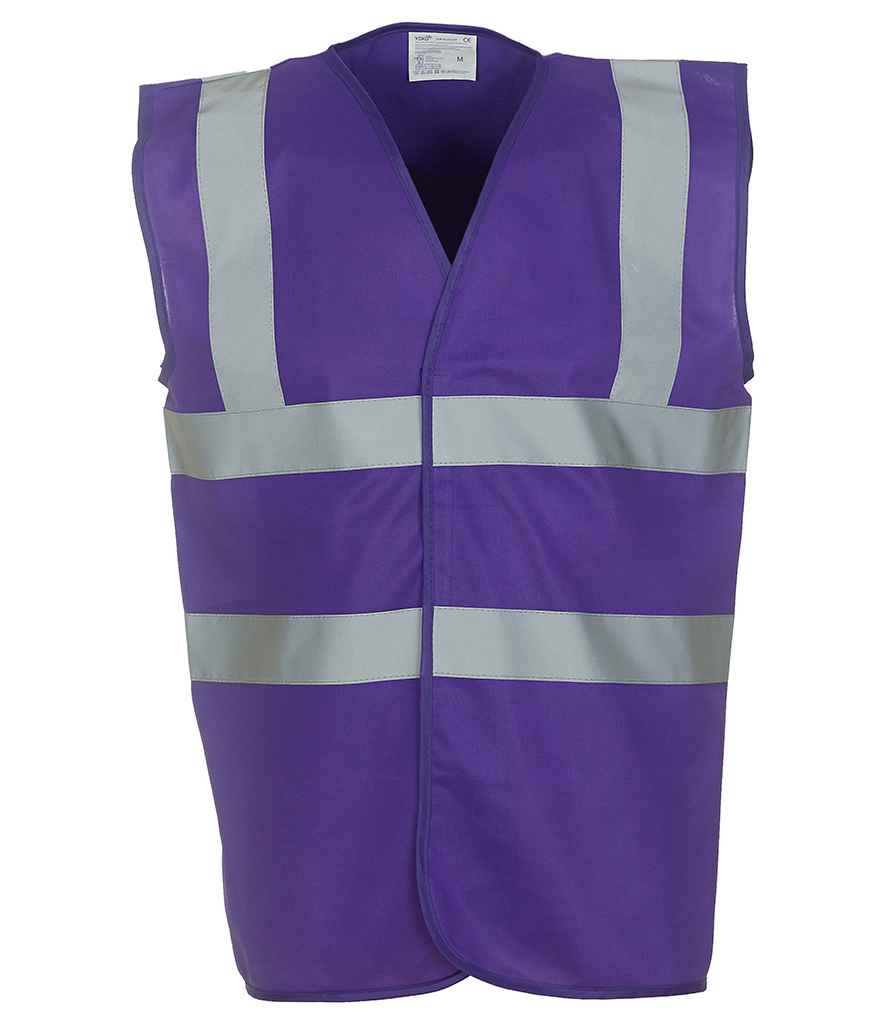 Yoko Hi-Vis Two Band and Braces Waistcoat - Purple
