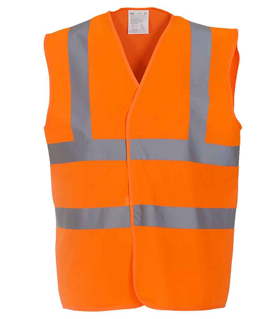 Yoko Hi-Vis Two Band and Braces Waistcoat - Orange