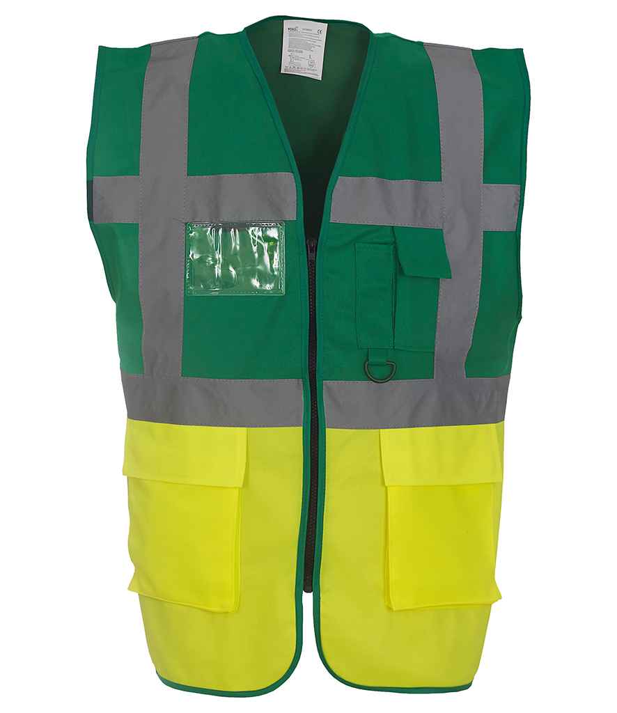 Yoko Executive Waistcoat - Paramedic Green/Yellow
