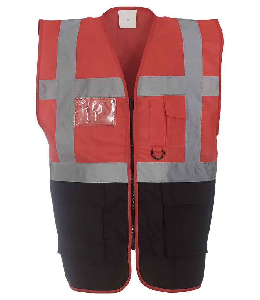 Yoko Executive Waistcoat - Red/Black