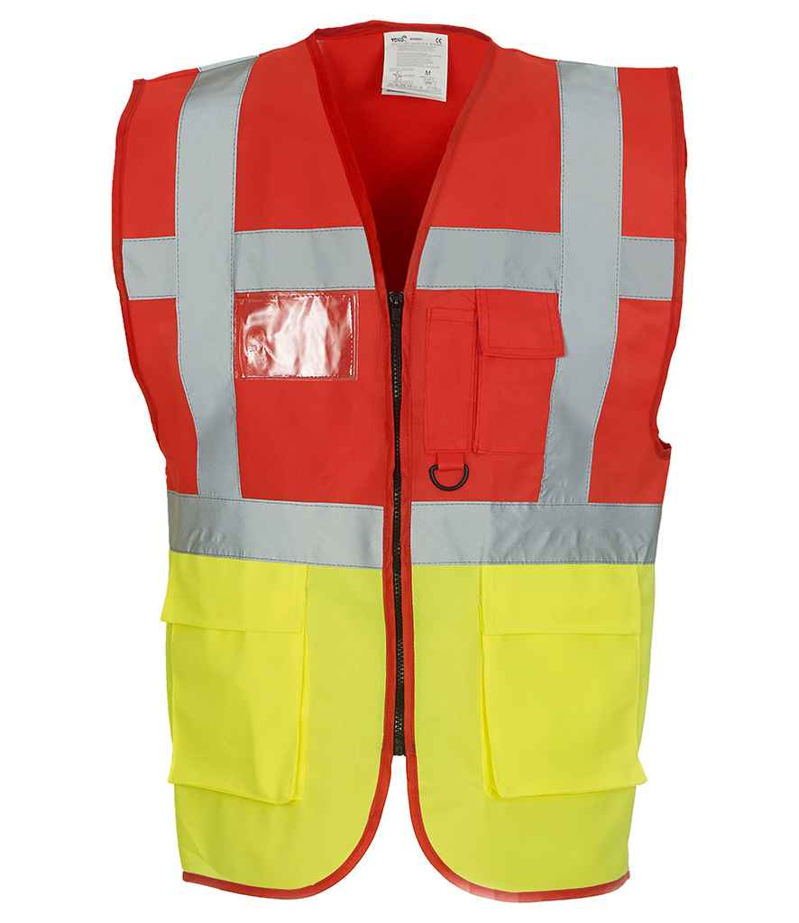 Yoko Executive Waistcoat - Red/Yellow