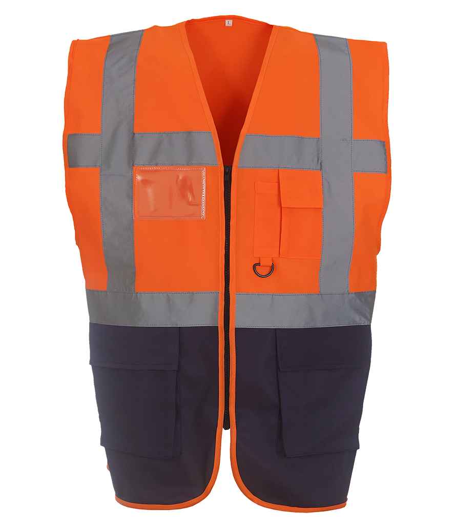 Yoko Executive Waistcoat - Orange/Black
