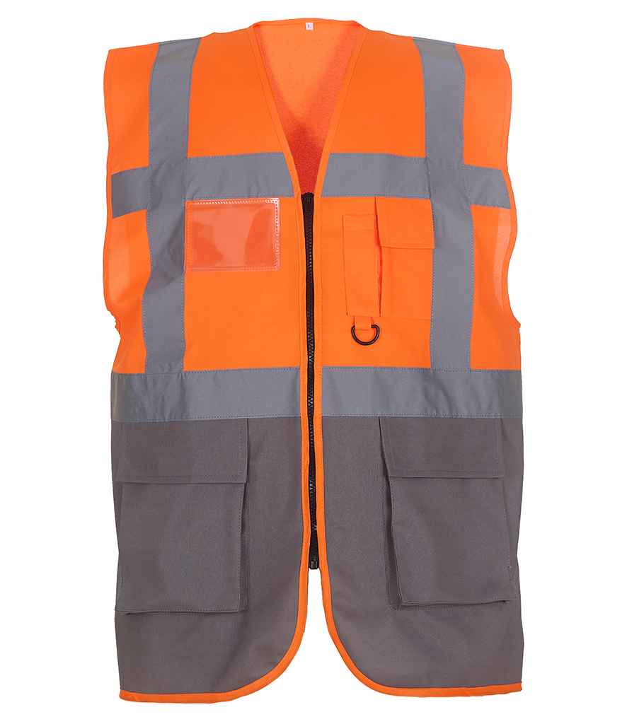Yoko Executive Waistcoat - Orange/Grey