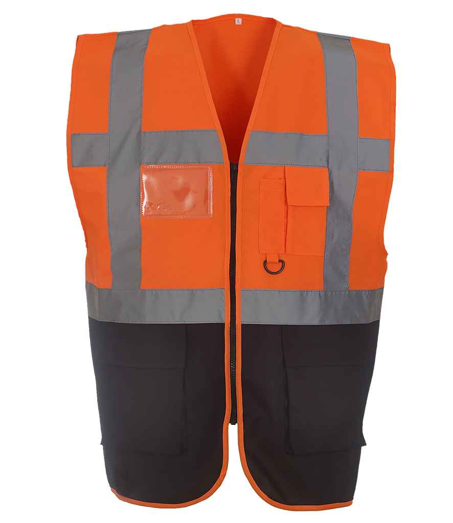 Yoko Executive Waistcoat - Orange/Navy
