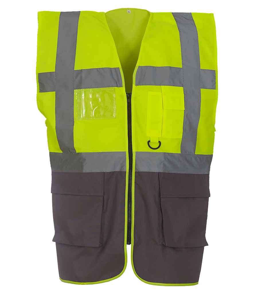 Yoko Executive Waistcoat - Yellow/Grey