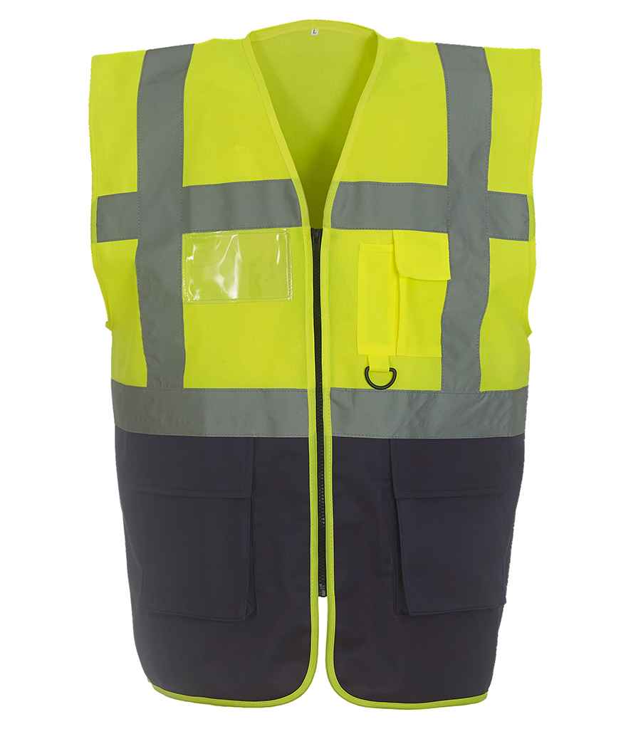 Yoko Executive Waistcoat - Yellow/Navy