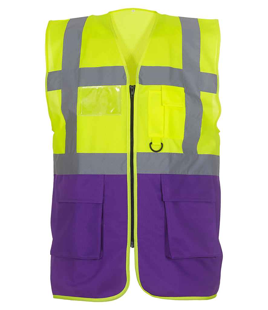 Yoko Executive Waistcoat - Yellow/Purple