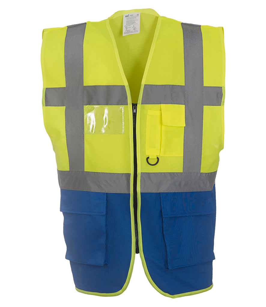 Yoko Executive Waistcoat - Yellow/Royal Blue