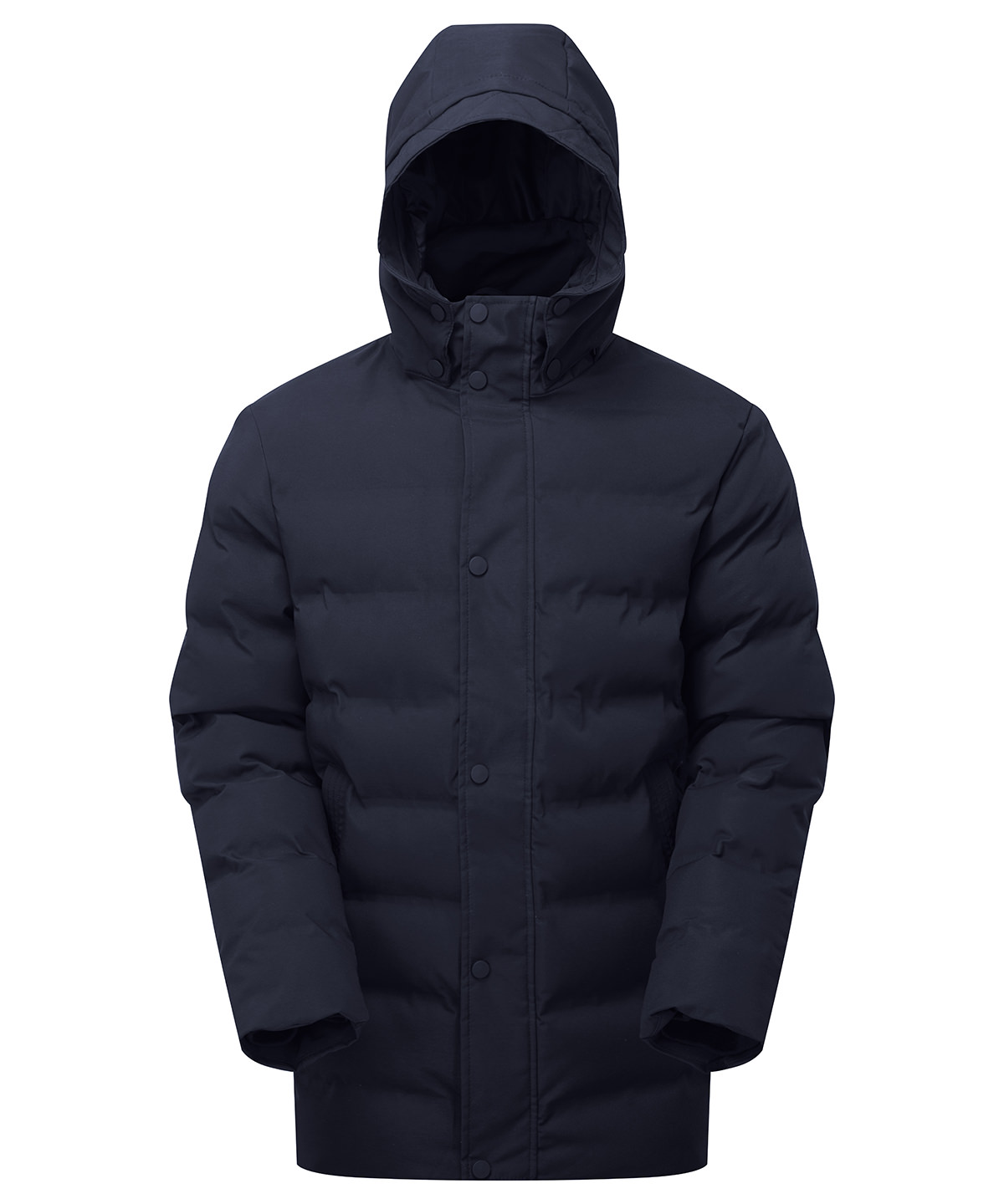 Recycled bonded longline padded jacket - Navy
