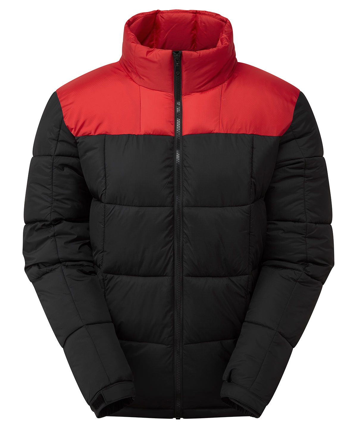 Fourteener box quilt jacket - Black/Red