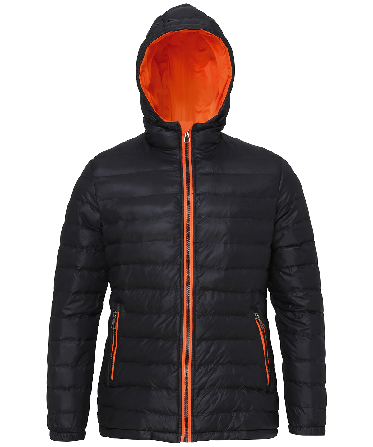 Women's padded jacket - Black/Orange