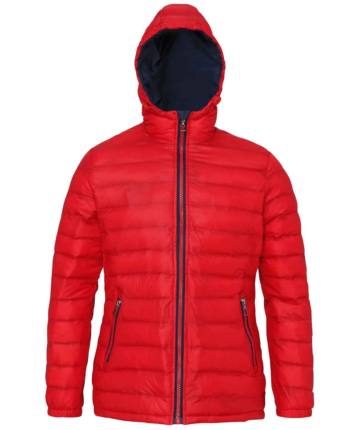 Women's padded jacket - Red/Navy