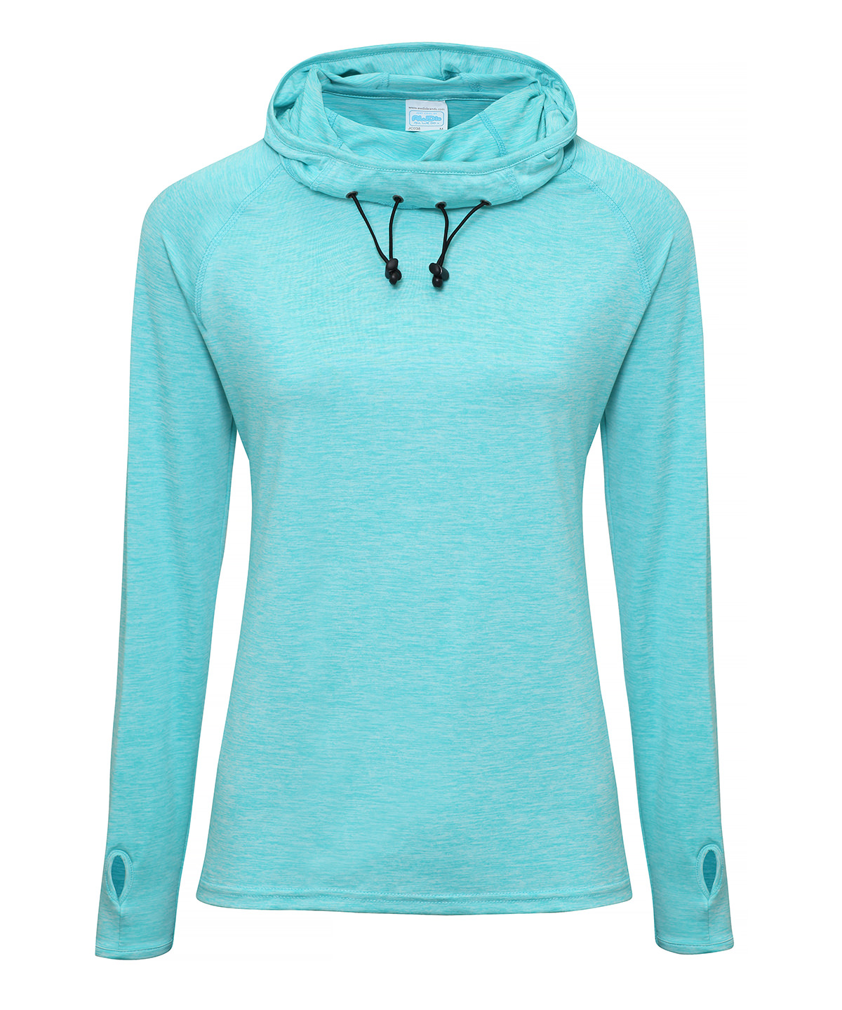 AWDis Ladies Cool Cowl Neck Top - Ocean Blue Melange