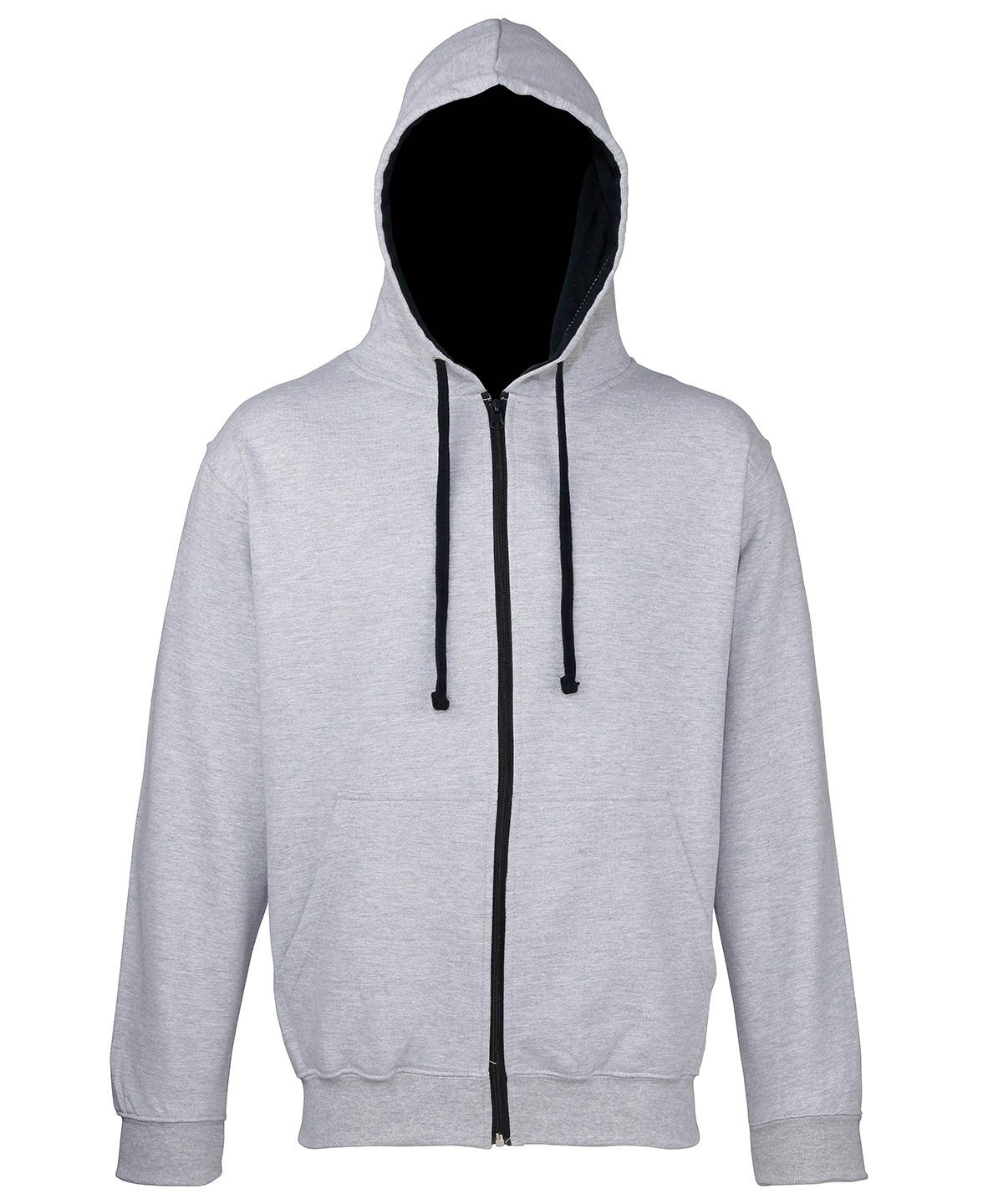 AWDis Varsity Zoodie - Heather Grey/French Navy