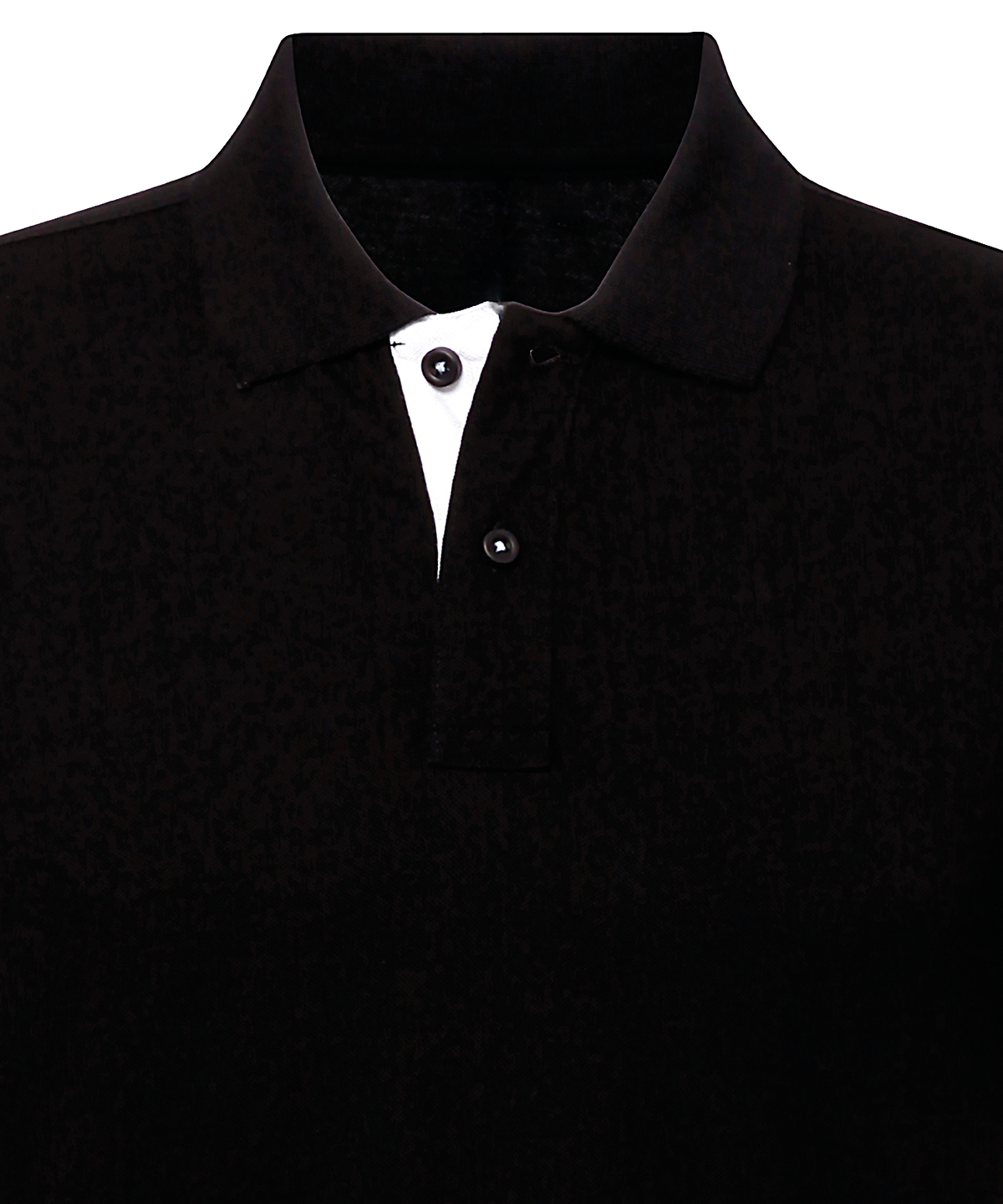 Men's classic fit contrast polo - Black/White
