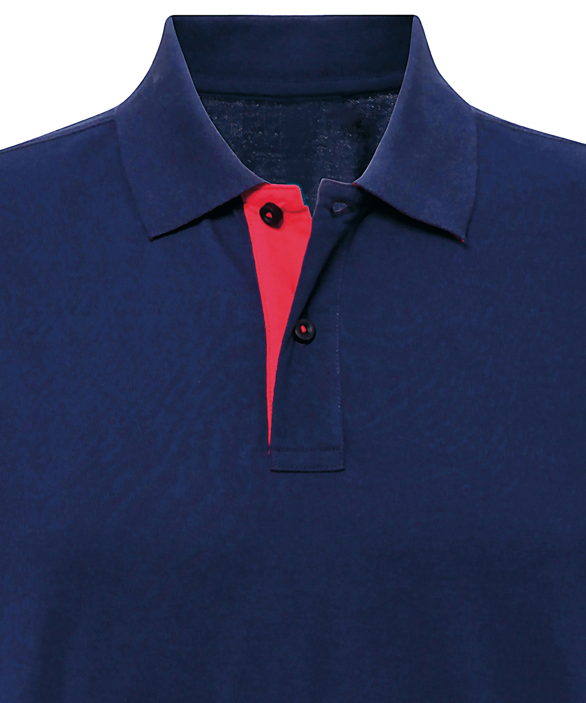 Men's classic fit contrast polo - Navy/Red
