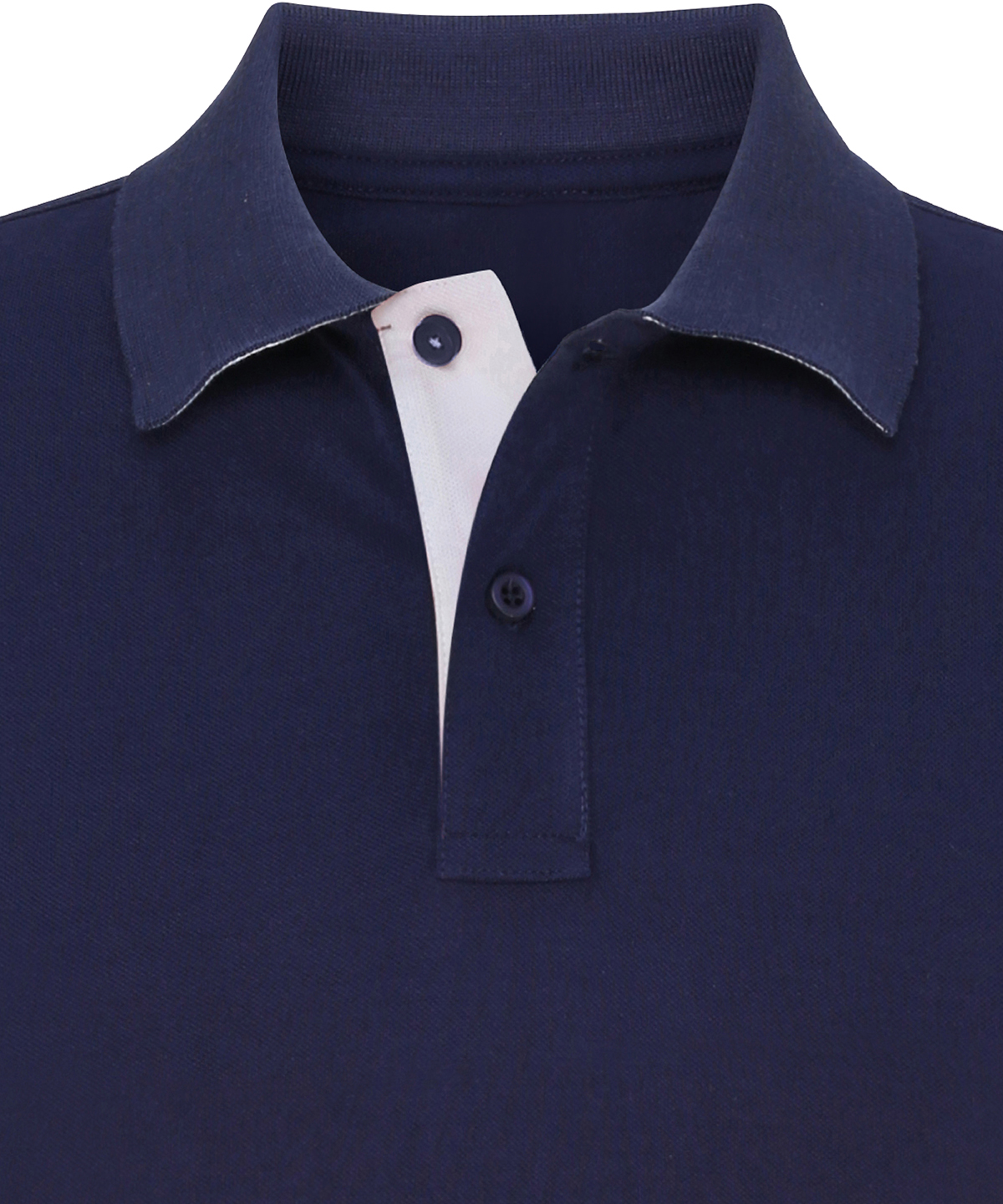 Men's classic fit contrast polo - Navy/White