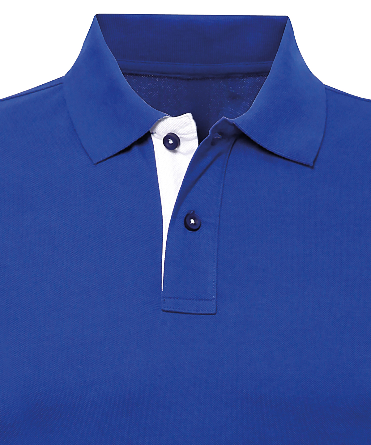 Men's classic fit contrast polo - Royal/White