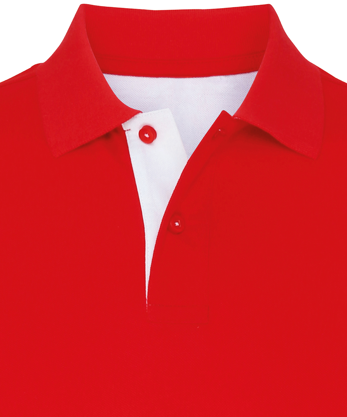 Men's classic fit contrast polo - Red/White