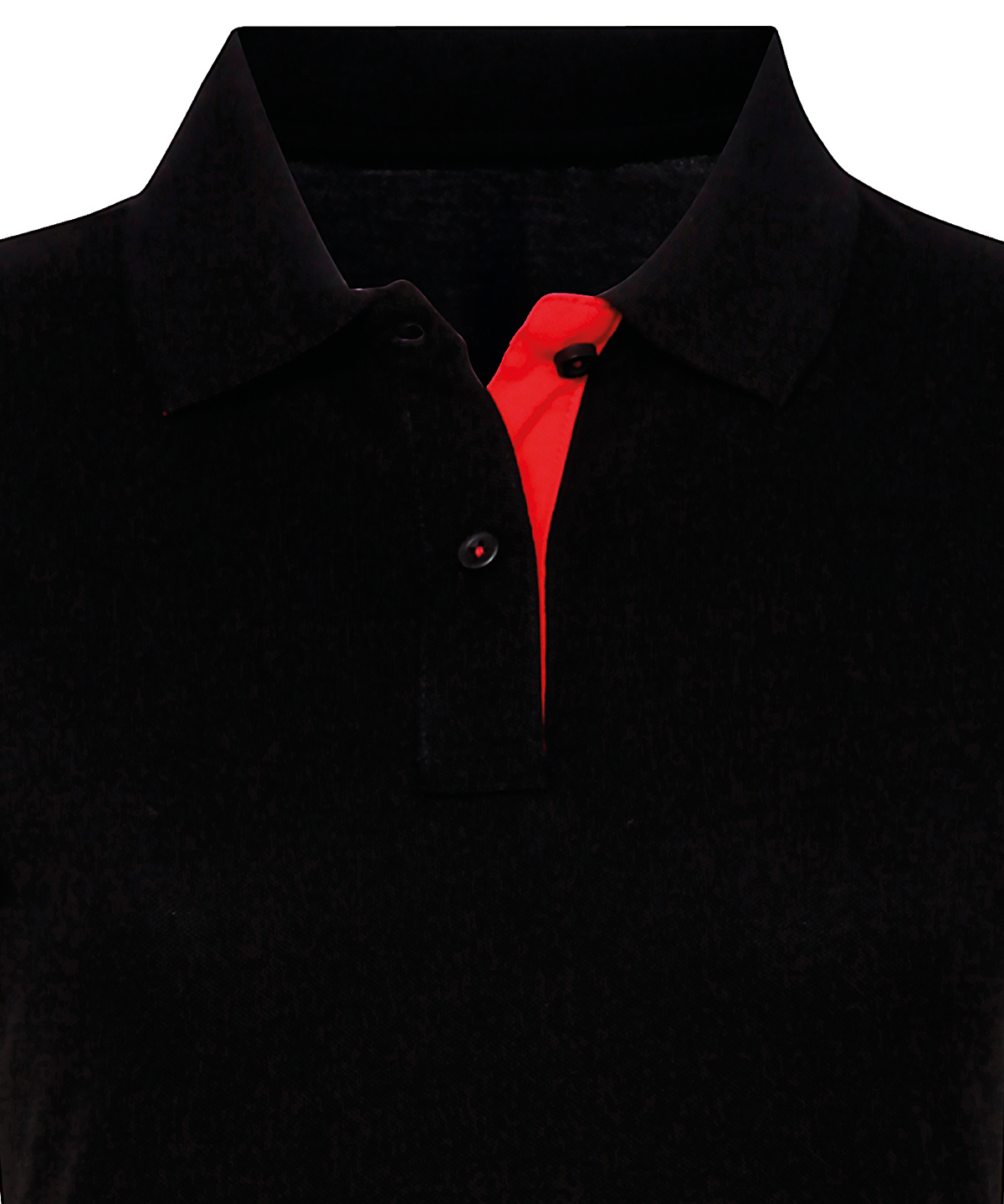 Women's contrast polo - Black/Red