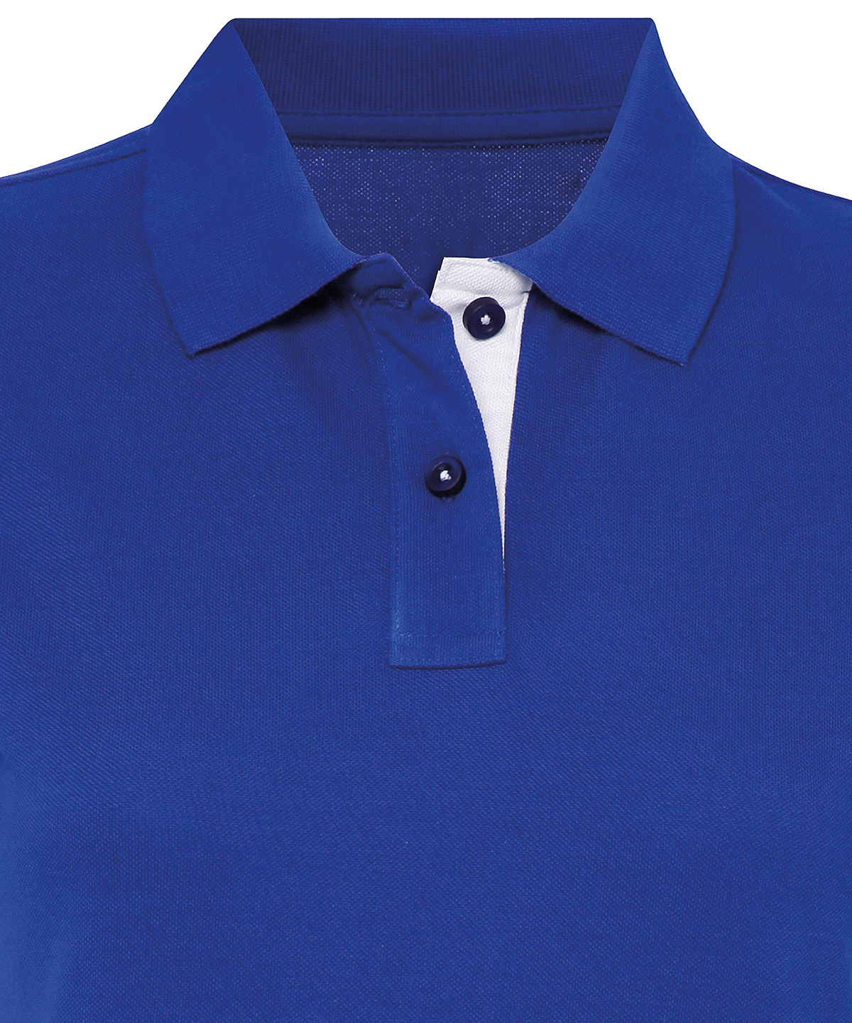 Women's contrast polo - Royal/White