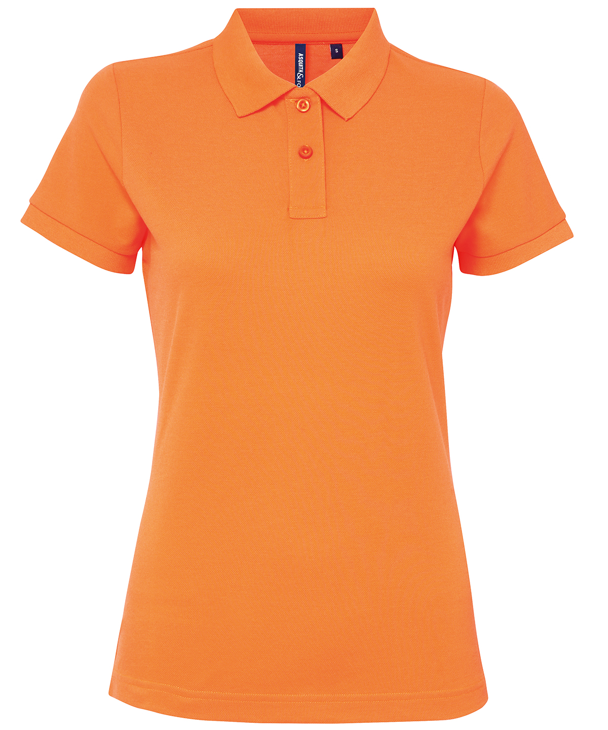 Women’s polycotton blend polo - Neon Orange