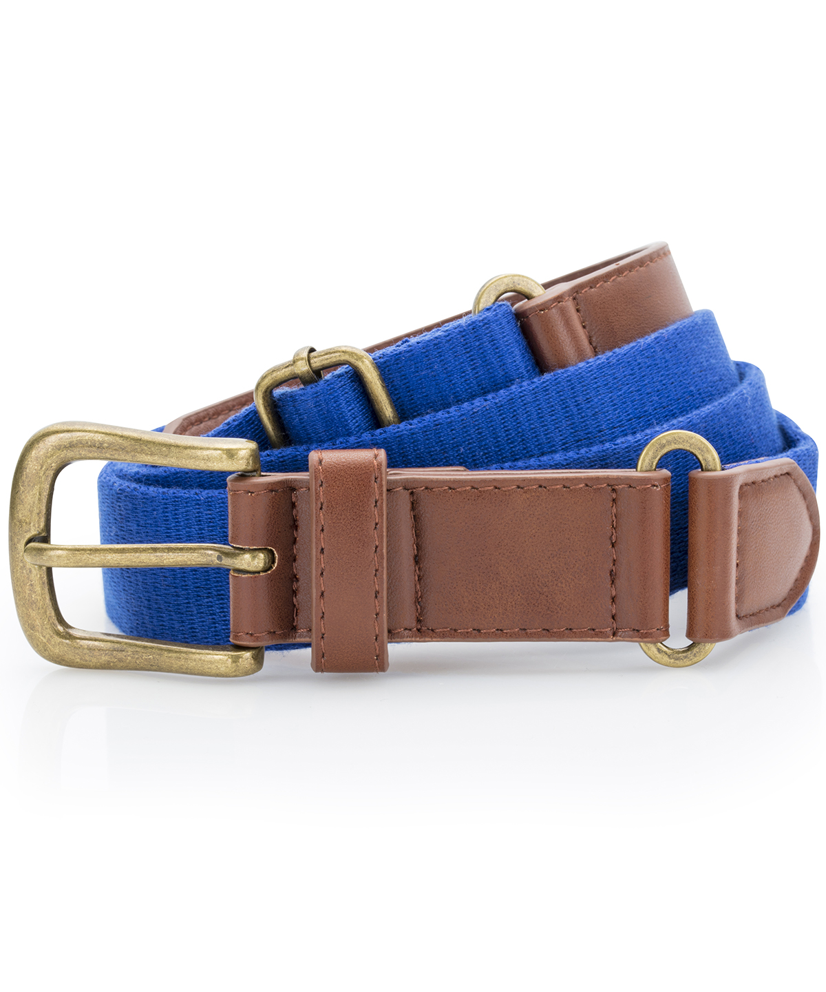 Faux leather and canvas belt - Royal