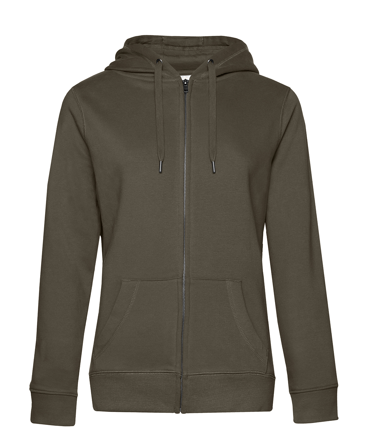 B&C Queen zipped hooded - Khaki