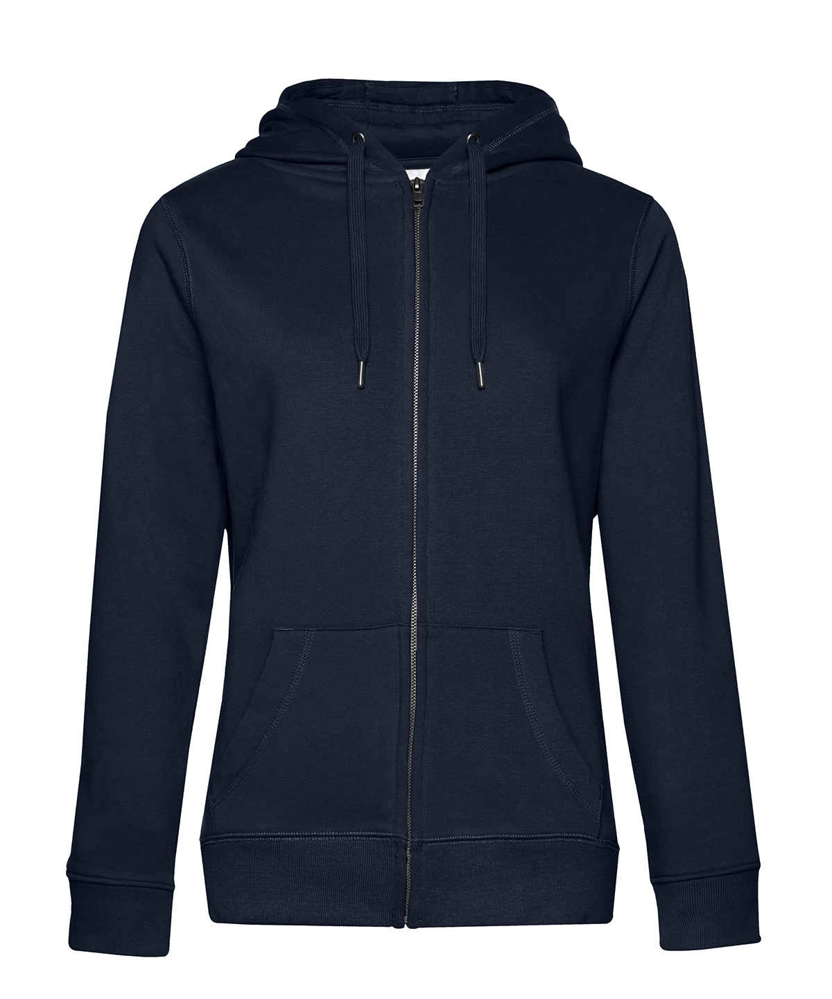 B&C Queen zipped hooded - Navy Blue