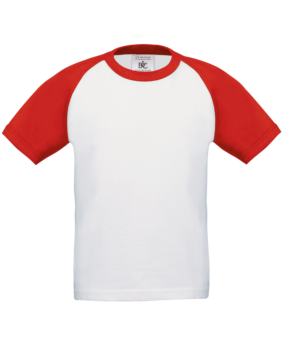 B&C Baseball /kids - White/Red