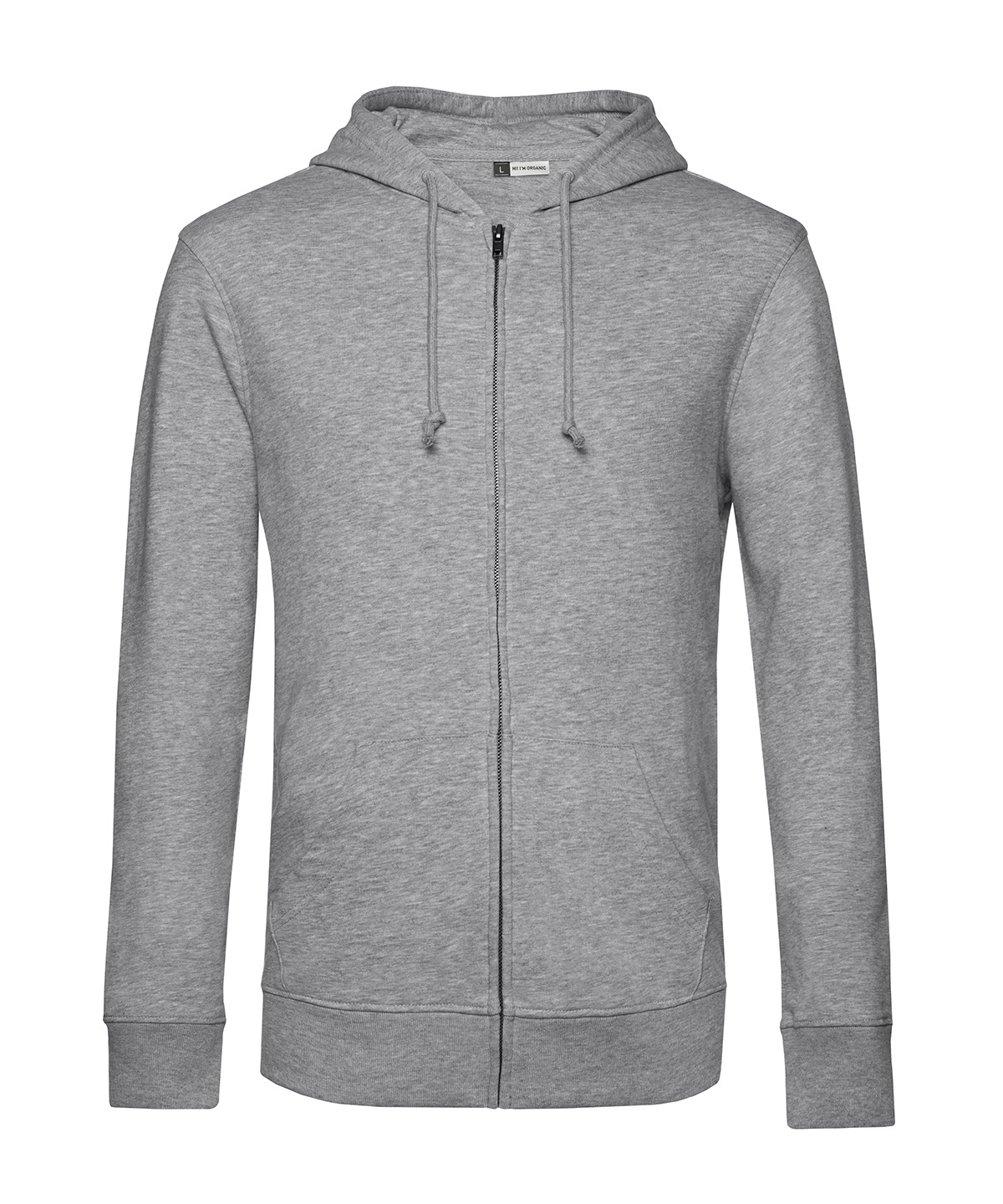 B&C Inspire Zipped Hood - Heather Grey