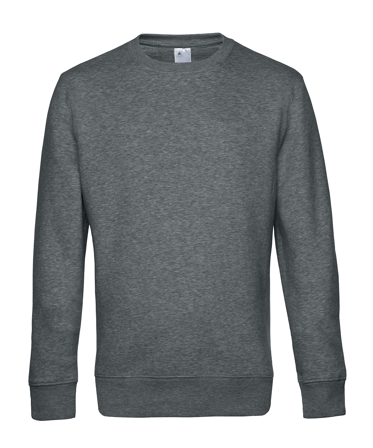 B&C KING Crew Neck - Heather Mid Grey