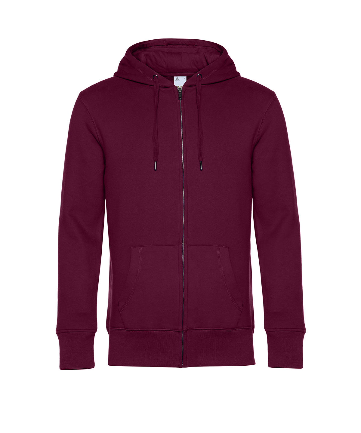 B&C KING Zipped Hood - Dark Cherry
