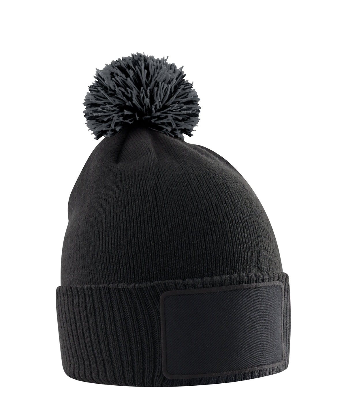 Kids snowstar patch beanie - Black/Graphite Grey