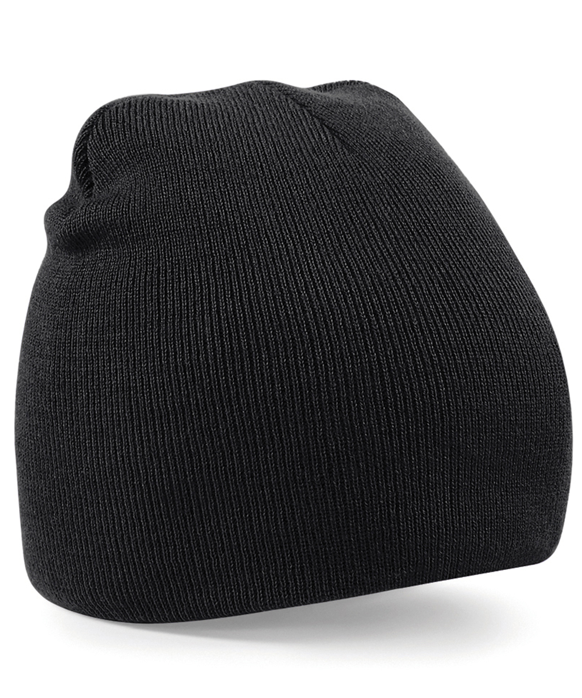 Two-tone pull-on beanie - Black