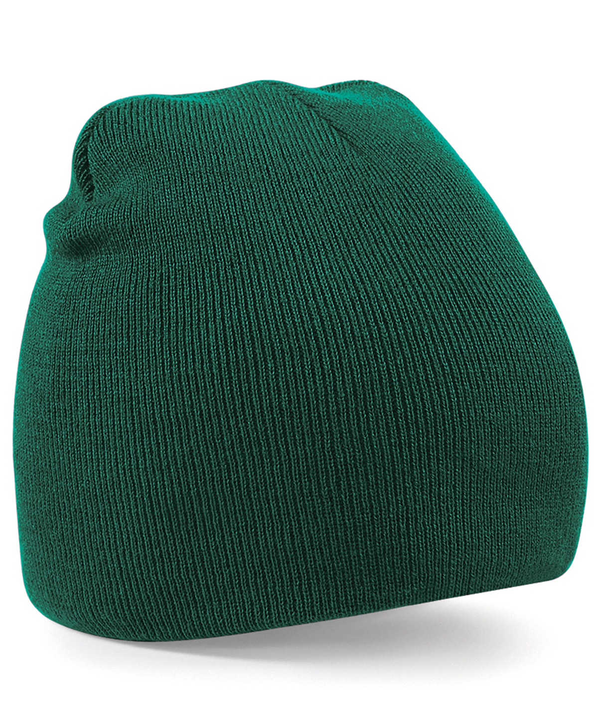 Two-tone pull-on beanie - Bottle Green