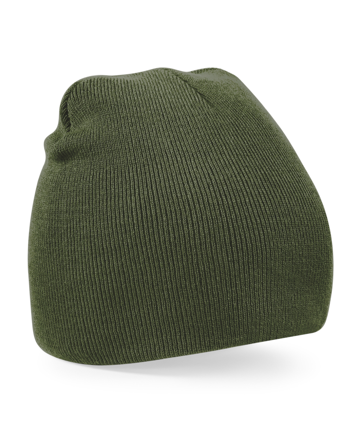 Two-tone pull-on beanie - Olive Green