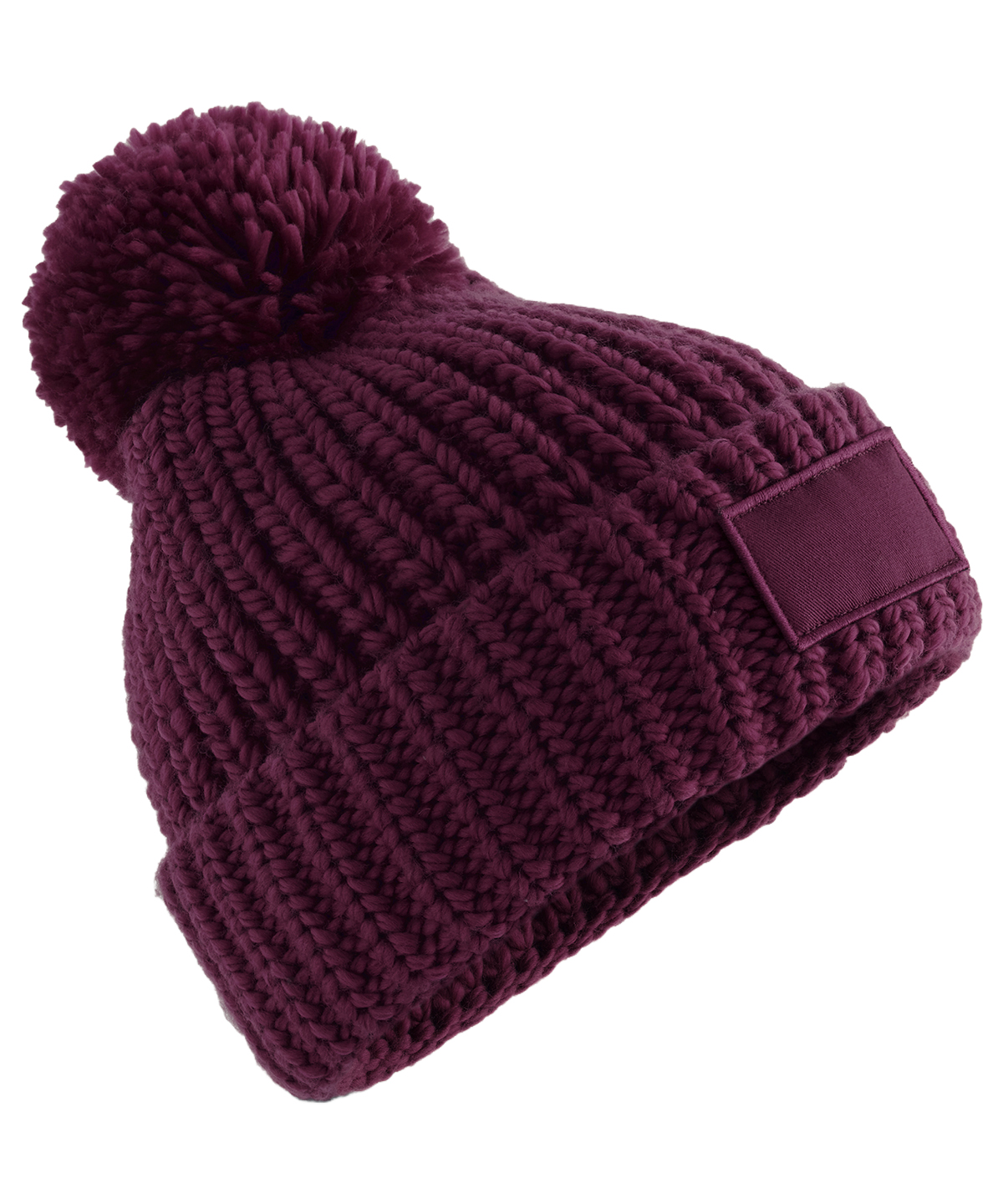 Toasty patch beanie - Burgundy