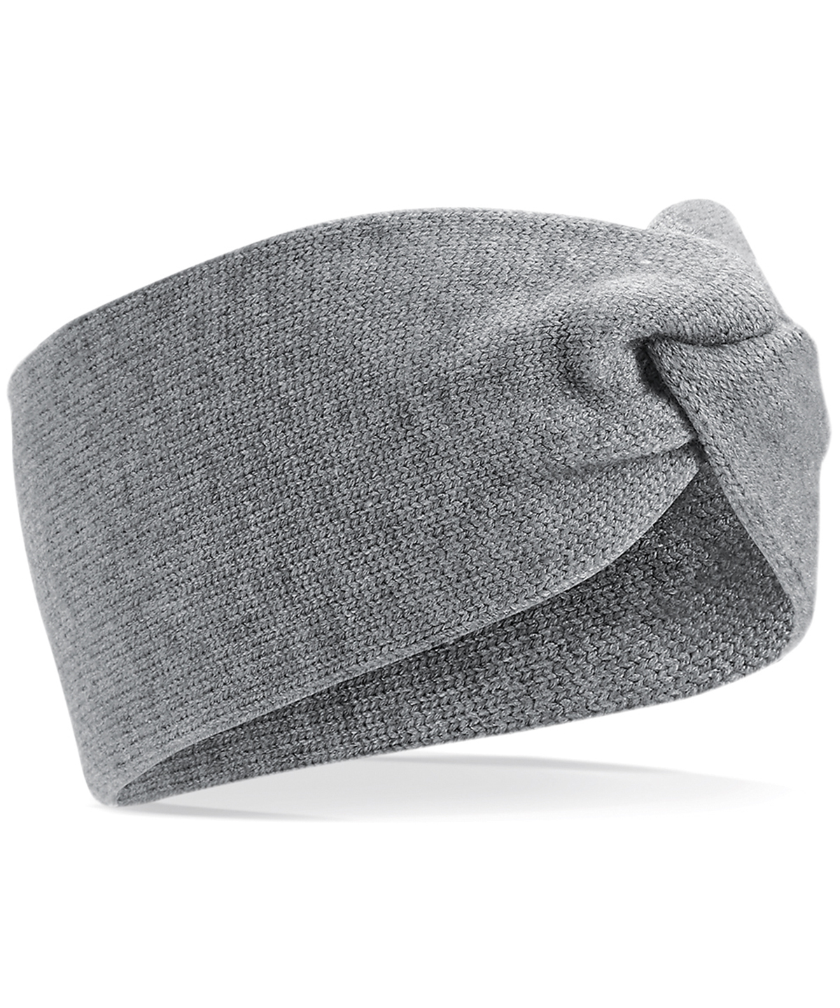 Twist knit headband - Grey Marl