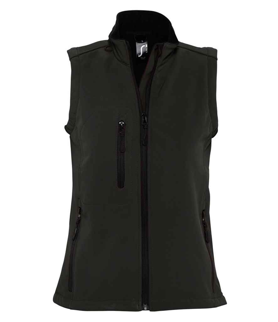 SOL'S Ladies Rallye Soft Shell Bodywarmer - Black
