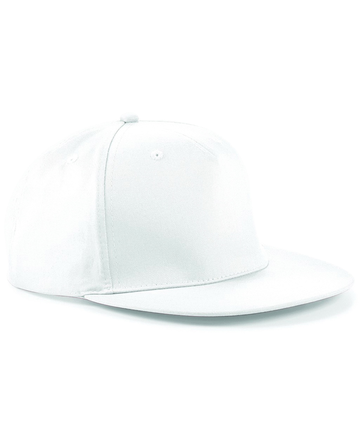 5-panel snapback rapper cap - White