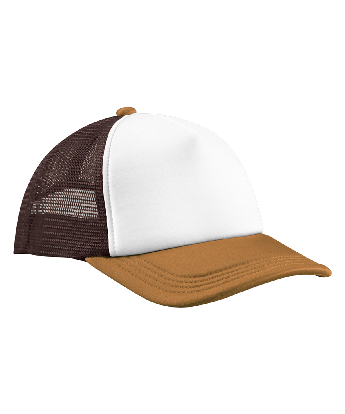 Retro 5-panel trucker - Chocolate/Dark Amber